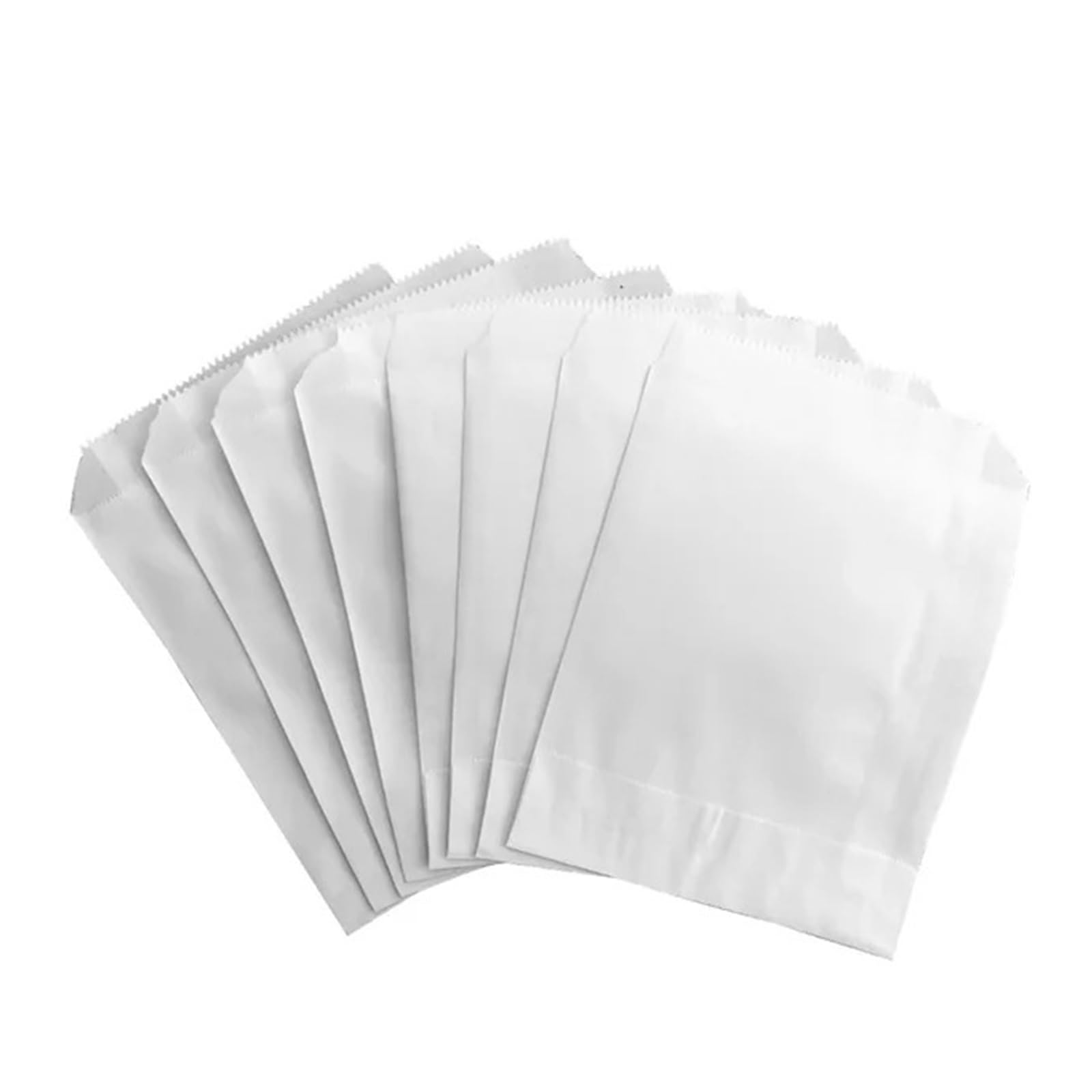 LIUCH 100 szt. Mała torba na prezenty z papieru pakowego Vintage ślubna brązowa papierowa dekoracja imprezowa prezent dekoracja torby dla gości(White,16x24cm)