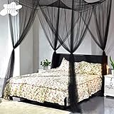  Nother Digead Mosquitera Cama, Universal Mosquitera para Cama/Mosquitera Cama Grande, Mosquitera de 4 Puertas-Apto para la mayoría de los Tipos de Cama-Negro