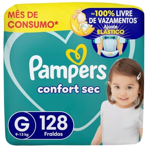 Fralda Pampers Confort Sec Tamanho G 128 Unidades