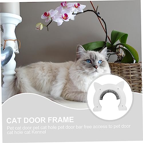Puerta para gatos y perros COLLBATH de abs blanco para el hogar 5