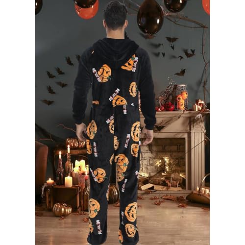 Men's Christmas Pajamas Halloween Onesie Sleepwear One Piece Warm Cute Fleece Winter Fall Soft Comfy Spring Pjs2