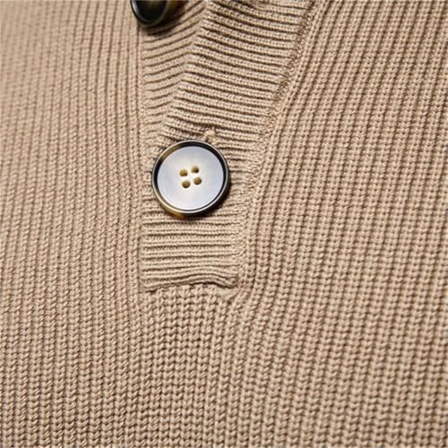Men's Knit Pullover, Half-Zip, Loose, Relaxed, Loose, Relaxed Long-Sleeve2