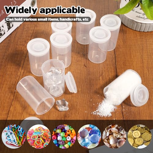 Image of 48 Packs Plastic Film Canister Holders with Storage Box 33mm Empty Camera Reel Storage Case with Lids StorageContainers for Small Accessories