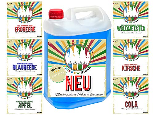 Rainbow Slush Sirup AZO FREI | Geschmack Erdbeere | Konzentrat für Slushy Maker Eis Slushmaschinen Eismaschinen Getränke 1:5 – Bild 4