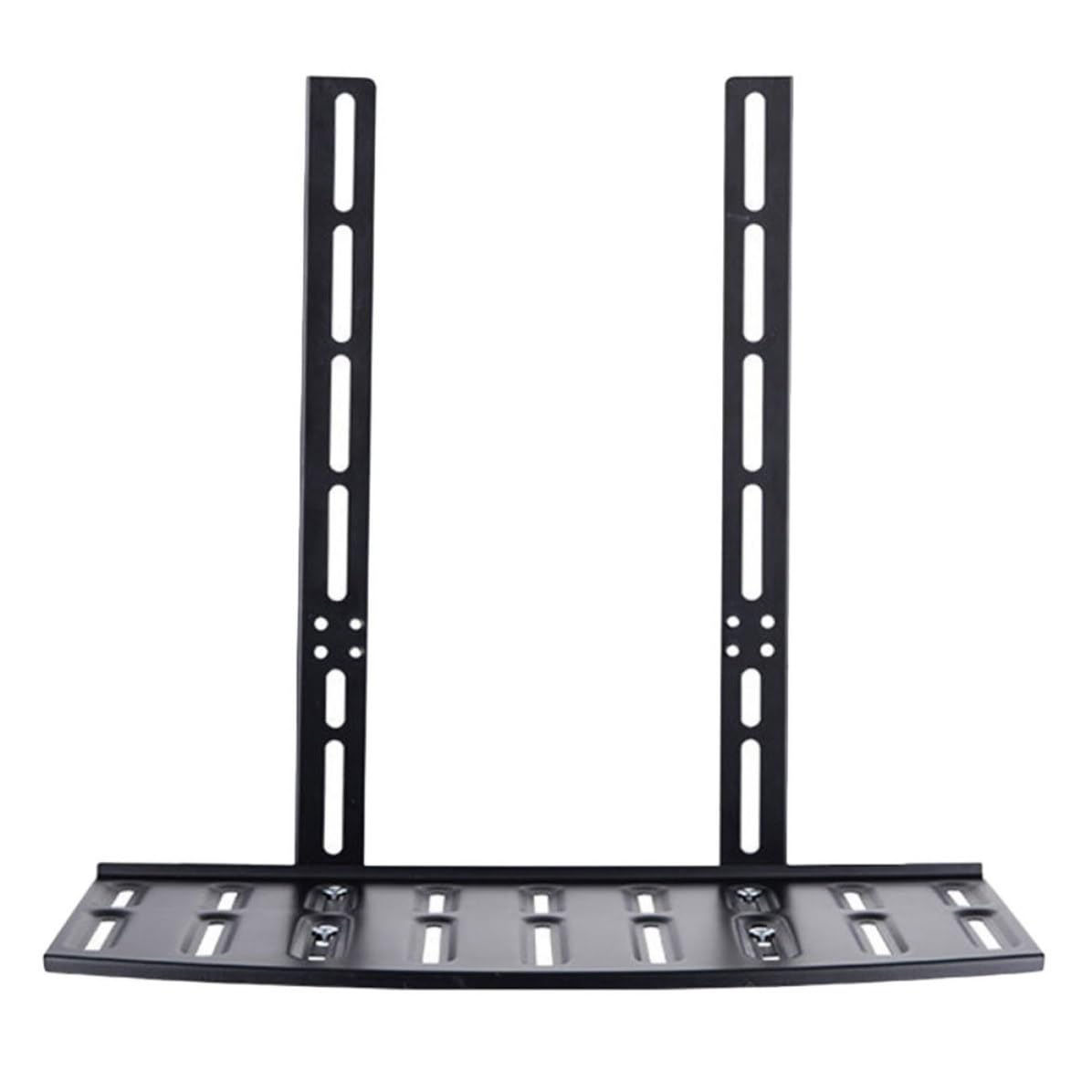 Estante de pared negro de acero laminado para router y cables