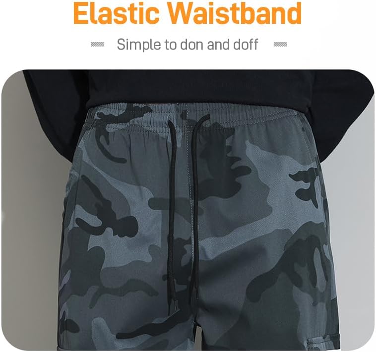 Men's Camo Jogger Pants Military Army Combat Cargo Pants Leg-Bound Tapered Casual Camouflage Tactical Pants - Image 3