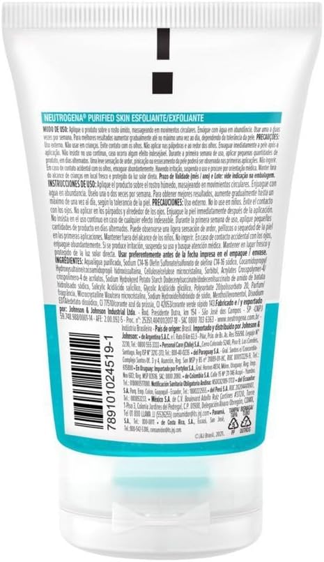 Neutrogena Gel Esfoliante Facial Purified Skin,100g