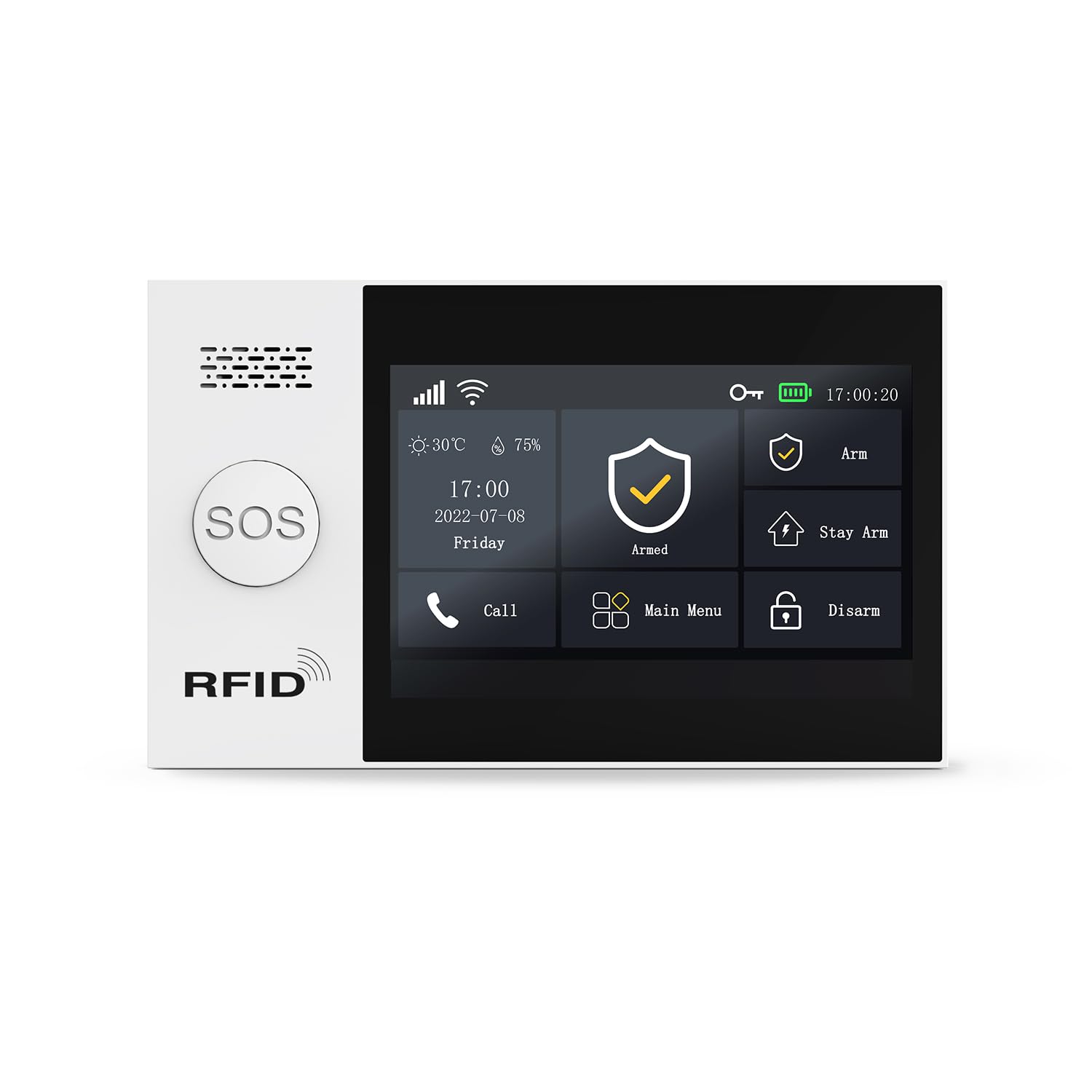 Centrale di allarme wireless HXA007 4G con modulo WiFi e GSM 4G LTE | Controllo tramite Tuya Smart App, SMS e chiamate, funzione di emergenza SOS