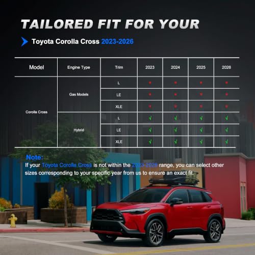 Image of AOMSAZTO Custom Fit Seat Covers for Toyota Corolla Cross 2023-2026 Hybrid