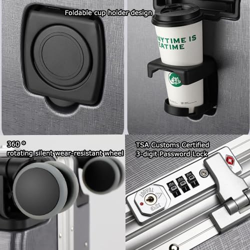 Suitcase Large Hard Shell Suitcase with Wheels Carry on Luggage Lightweight Durable TSA Approved Locks,4,20in3