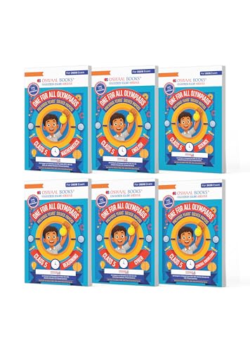 Image of One For All Olympiad Chapter-wise Previous Years' Solved Papers, Prep-Guide Class 5 (Set of 6 Books) Maths, English, Science, Reasoning, Cyber & General Knowledge (For 2026 Exam)