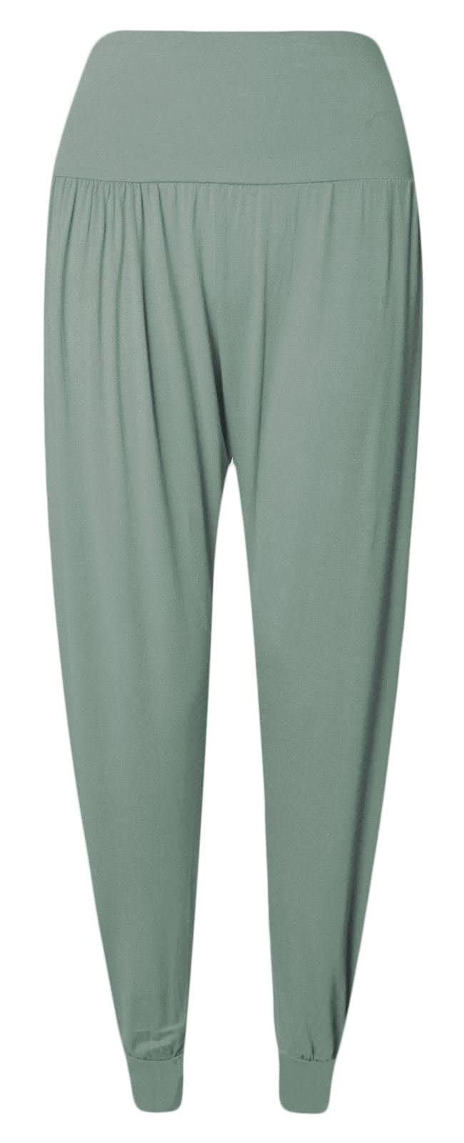 Crazy Girls Womens Hareem Trouser Ladies Plain Baggy Harem Ali Baba Casual Pants, Khaki - Plain, 2XL (UK 20-22)