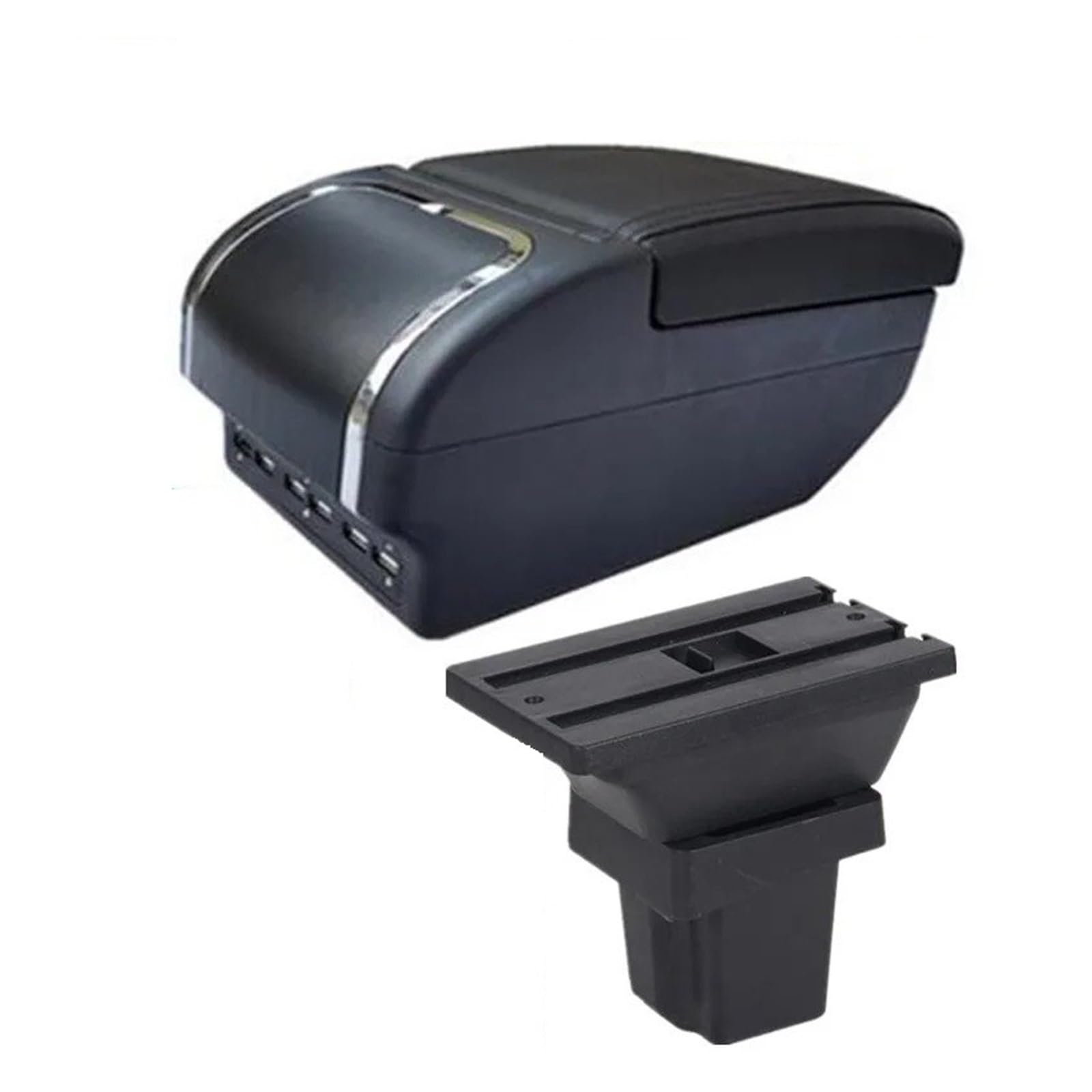 Hguvsjd Armrest Box For Chevrolet For Trax For Tracker For Holden 2013 2014 2015 2016 2017 2018 2019 2020 2021 2022 Armrest Storage Box Car Armrests(E black line 9USB)