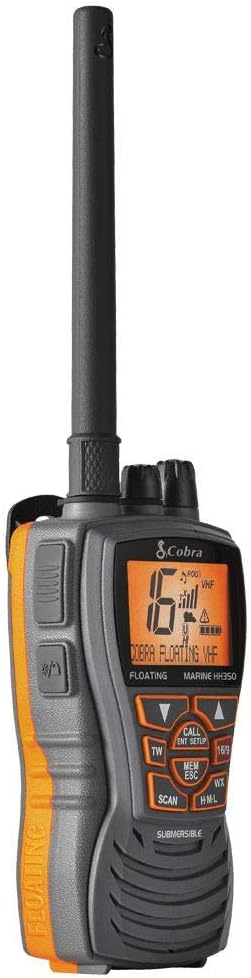 Exclusive Discount 80% Offer Cobra MR HH350 FLT Handheld Floating VHF Radio – 6 Watt, Submersible, Noise Cancelling Mic, Backlit LCD Display, NOAA Weather, Memory Scan, Grey