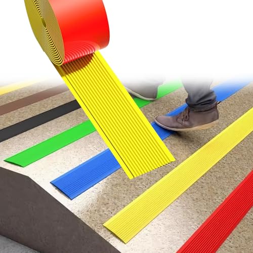 Barre de seuil et nez de marche antidérapant autocollant profilé d'angle en PVC