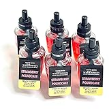 Bath and Body Works 6 Pack Strawberry Pound Cake Wallflowers Fragrance Refill 0.8 Oz.