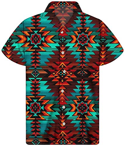 Foursssve Turtle-3 - Camisas de playa para hombre, estilo informal, hawaiana, camisa de verano africana, étnica, vintage, camisa de manga corta, Tribal -3, S