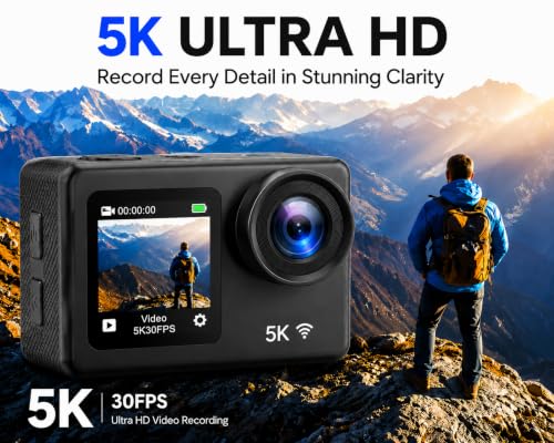 AUSEK 5K Action Camera 30FPS 30M Waterproof - Image 5