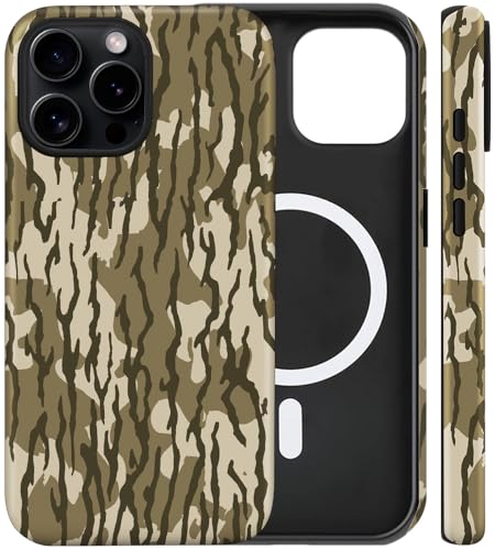 flewfun Magnetic for iPhone 13/14 Case Camo Phone Case, Shockproof Slim Soft TPU and Hard PC Protective Cases Compatible with MagSafe Protective Designed for Boy Men Women