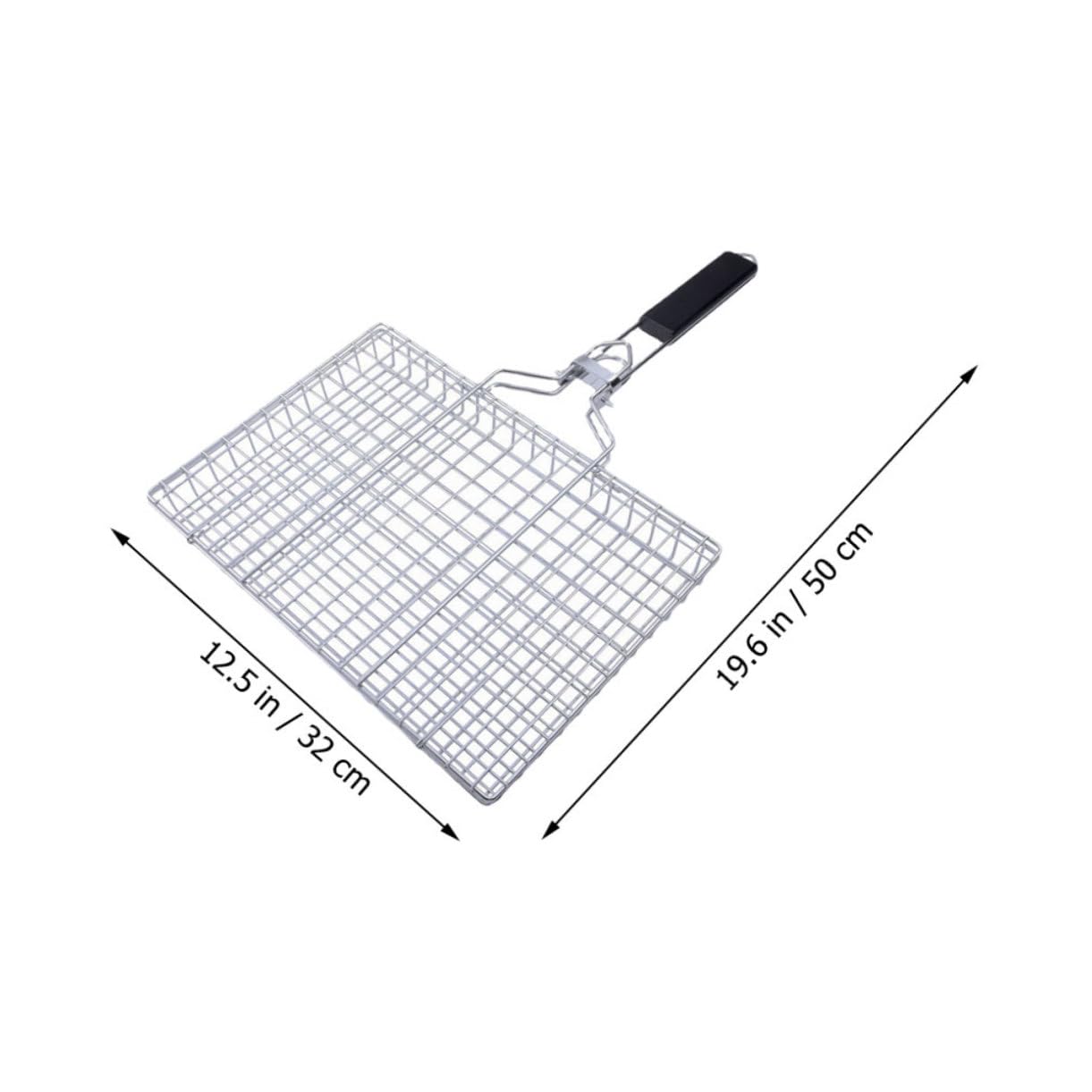Veemoon Stainless Steel Grilling Basket with Removable Handle - Ideal for - Fish Veggies and