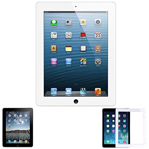 HDE White iPad 2 Digitizer Touch Screen Replacement Parts w/ 7 Piece Tool Kit and Adhesive Tape