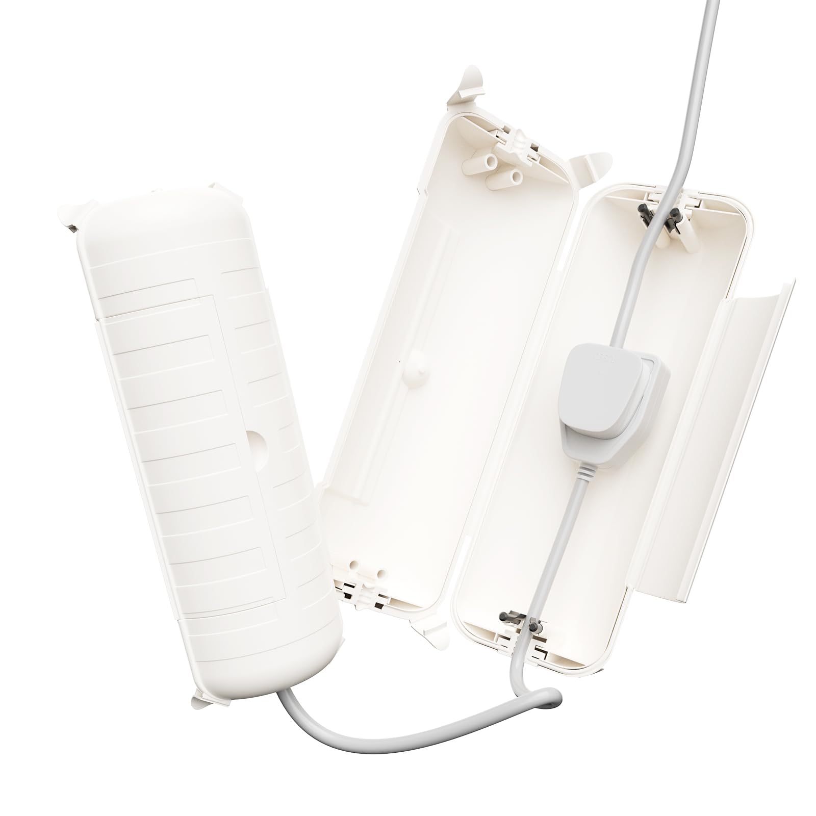 [2 PACK] RESTMO Outdoor IP44 Waterproof Connection Box (29 × 11 × 7.5cm), Weatherproof Extension Lead Cover, Safety Seal Enclosure for Holiday Lights, LED Strips, Power Tools, Fountain, White — image 1