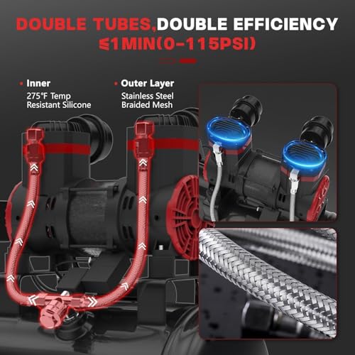 10 Gallon Ultra Quiet Air Compressor with Two Quick Couplers, 2HP 8.76 CFM@ 115PSI Oil-Free Air Compressor Tank, 110V/60hz, 70dB Air Compressor for Car Repair, Spray Painting, Woodwork Nailing