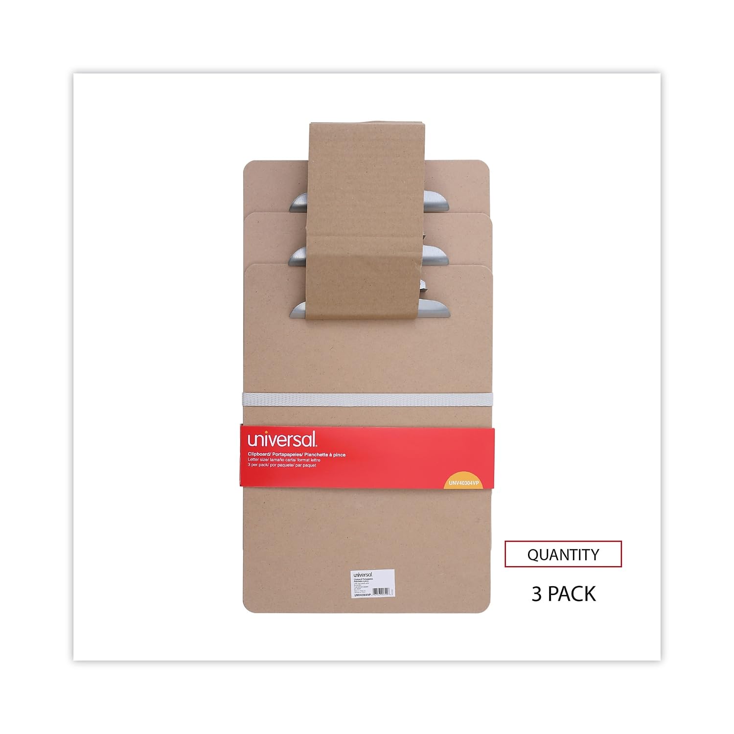 rígido portapapeles, 1 pulgada de capacidad, 8 1/2 x 11 Hojas, marrón, 3/PK