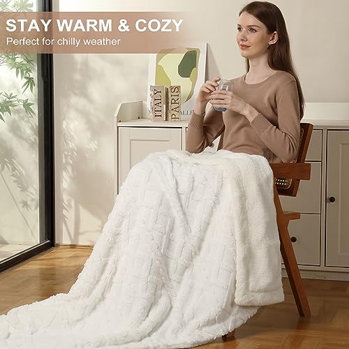 Caromio BM-P0211C Heated Throw Blanket - Thick Tufted Sherpa Electric Blanket Throw With 10 Heating Levels And 10 Time Settings, Etl Certified Machine Washable Fast Heating Blanket Throw 50"×60" thumb #5