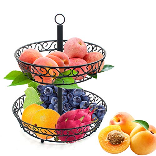 Buy Black Wire Fruit Bowl With Banana Hanger Fruit Basket For Sale Near