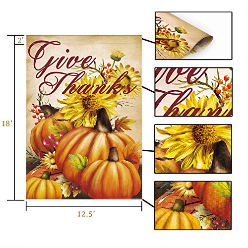 Hexagram Thanksgiving Garden Flag 12 X 18 Prime Burlap Pumpkin Decorations Outdoor Fall Decor #TOP2