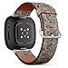 CJBROES Replacement Leather Watch Band, Compatible with Fitbit Versa 3 and Fitbit Sense of Wristband Bracelet Accessory - Ethnic