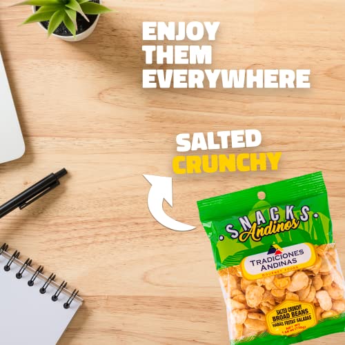 Tradiciones Andinas Salted Crunchy Fava Beans 4.59 oz - Habas Snacks Crispy Fried and Salty, Peruvian Products, Habas Crujientes y Saladitos, Individual Bags, From Peru - Image 5