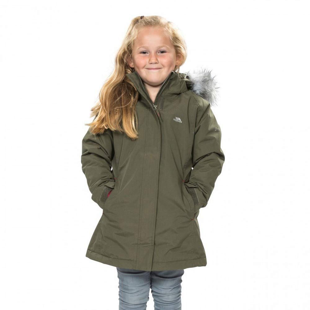 Trespass Fame, Navy, 11/12, Warme Gepolsterte Wasserdichte Jacke mit abnehmbarer Kapuze für Kinder / Mädchen 2-12 Jahre, 11-12 Jahre, Blau