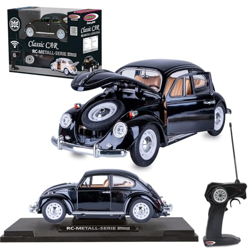 Jouet voiture RC VW Beetle Jamara cadeau idéal miniature métal 1:18 noir télécommandé