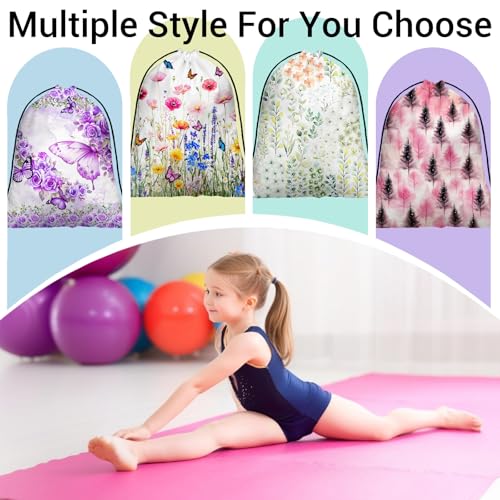 Image of Watercolor Wildflower Gymnastics Grip Bags Gymnast Adjustable Gym String Bag for Women Grips