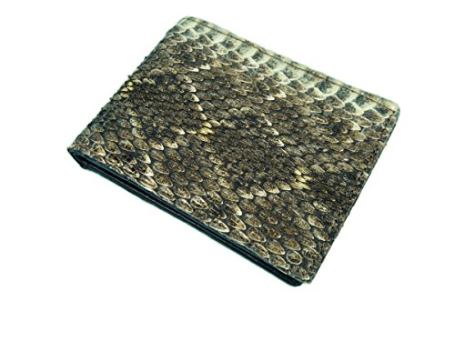 Genuine rattlesnake skin wallet: bifold (az-598-w301)