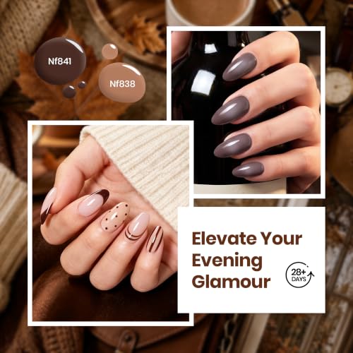 Image of Beetles Brown Gel Nail Polish Set, 6 Colors Nude Brown Gel