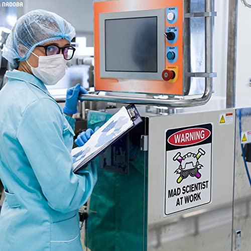 Mad Scientist Wall Decor Science Poster - 8x12" Mad Scientist At Work Warning Sign Science Gifts Mad Scientist Decor Chemistry Poster Wall Art Decor Metal Tin Sign - Aluminum Sign Science Posters — view 5