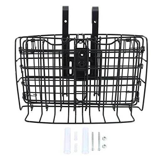 Yaesport Folding Rear Bike Basket Wire Mesh Fold-Up Detchable Front Bag Rear Hanging Bike Basket Bicycle Bag Cargo Rack for Mountain Bike Accessories Bike Frame Basket 1 Pack