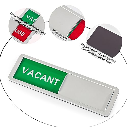 1 Pack Vacant/In Use Sign, Slider Door Indicator, Privacy/Do Not Disturb Sign for Office/Bathroom/Home Office/Conference Room, 7 x 2 Inch - Cosy Home Interiors 1 Pack Vacant/In Use Sign, Slider Door Indicator, Privacy/Do Not Disturb Sign for Office/Bathroom/Home Office/Conference Room, 7 x 2 Inch - Image 2