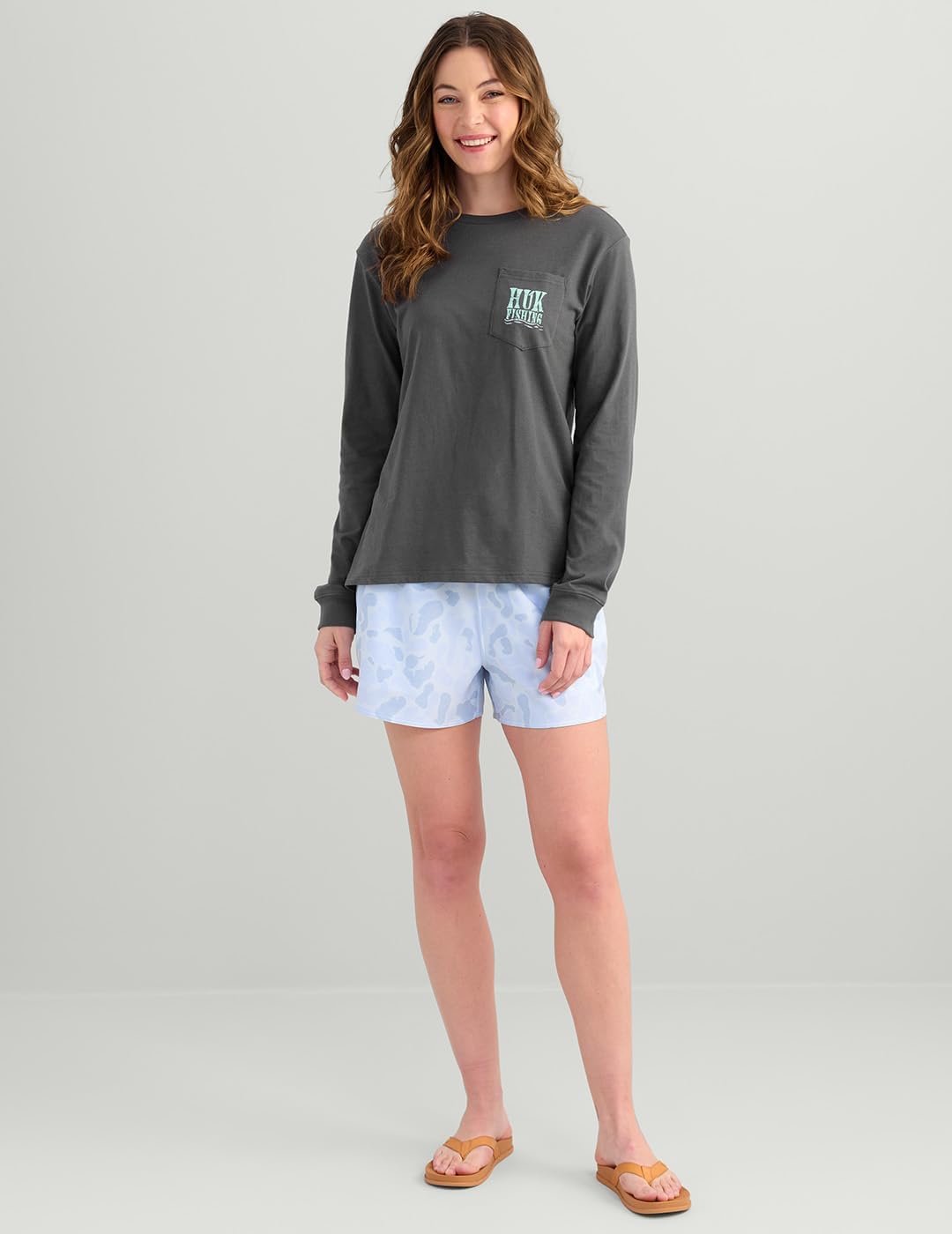 HUK Womens Pocket Tee, Comfortable Performance Fishing Long Sleeve T-Shirt with Chest Pocket for Women - Image 3