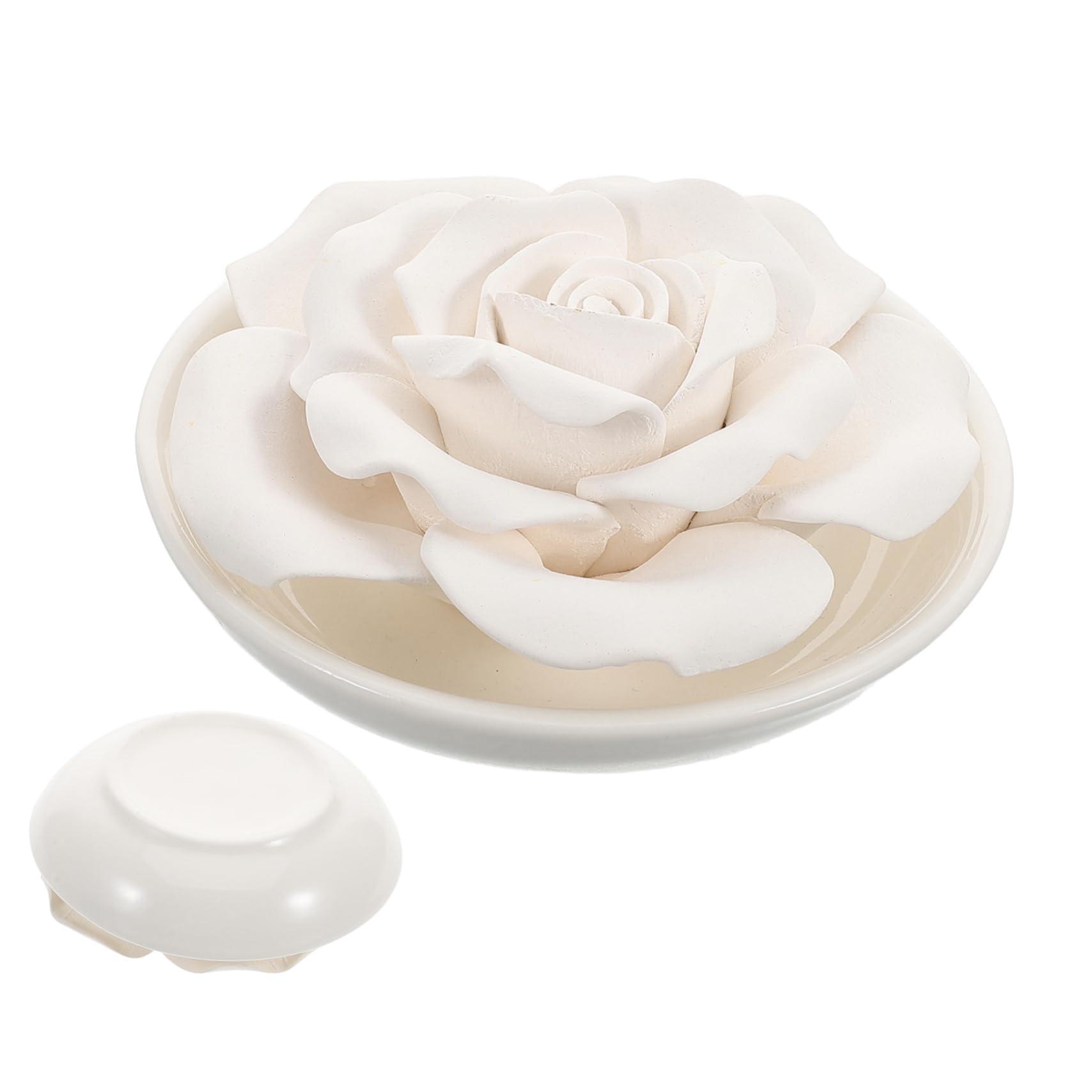 Gatuida Diffusore Bianco Forma Essenziali e Oli Gesso di Fiore di Decorazione Elegante Profumo Naturale e Relax per Bagno Camera da Letto