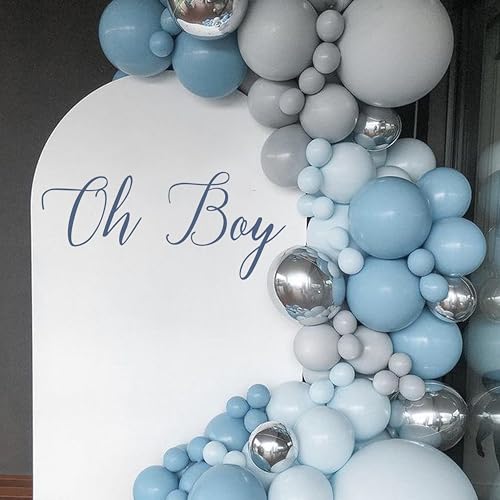 Zaibianhao HAO-00037 Oh Boy Baby Shower Decal Balloon Arch Decoration,Party Wall Decal Sign cover