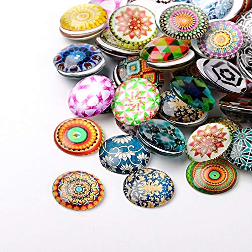 Enenes Cabochon Vetro 25Pcs 50mm Trasparente Flat Back Cabochon Cupola per Gioielli Fai da Te Ciondolo Lunetta