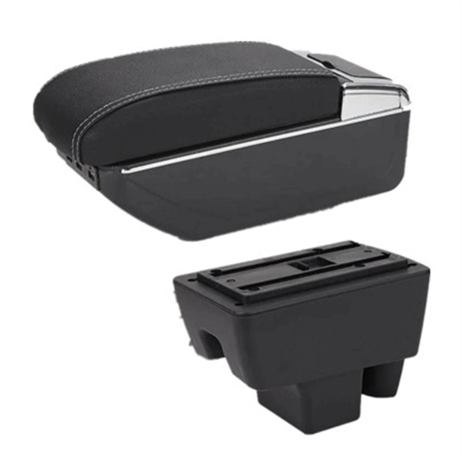 Ysdsls A Black White 7Usb Armrest Box Retrofit Car Accessories 2020 2021 2022 Interior Details Storage For Polo