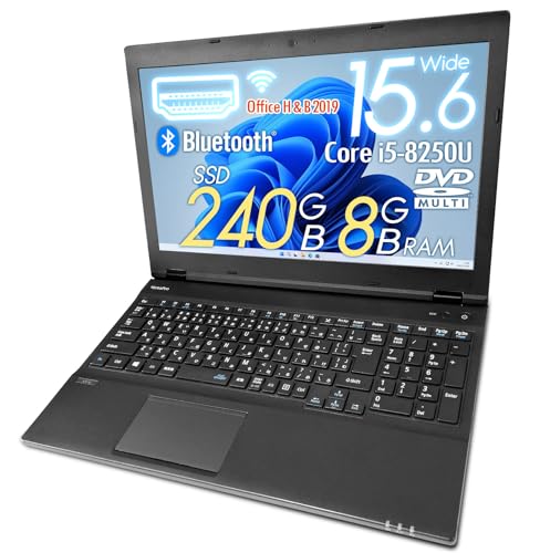 �y�����ςݕi�z�m�[�gPC VersaPro VKT16/15.6�^/�e���L�[/Win11 Pro/��8���� Core i5-8250U/SSD240GB/������8GB/HDMI/Wi-Fi/Bluetooth/MS Office H&B 2019/DVD�X