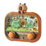 Wasserspiel – ABS, Wasser-Ring-Set, leuchtendes LED-Licht mit Doppelknopf | Interaktive Taschenspiele, Puzzle, Wasserball Capybara, Puzzle für lustige Geburtstagsfeiern