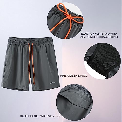 Image of HODOSPORTS Mens Swim Trunks 7 inch Quick-Dry Swim Shorts with Mesh Lining and Pockets