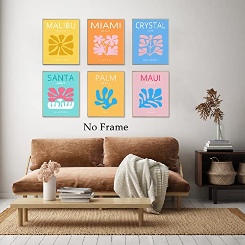 Preppy Art Print Abstract Travel Wall Art Colorful Preppy Painting Pink College Poster Trendy Canvas Wall Art Colorful Aesthetic Print Danish Pastel Painting Aesthetic Preppy Wall Decor 8X10Inx6 No Frame #TOP6